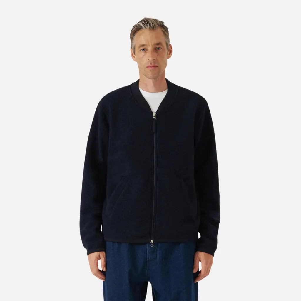 Zip Bomber - Navy - Universal Works - détail 4