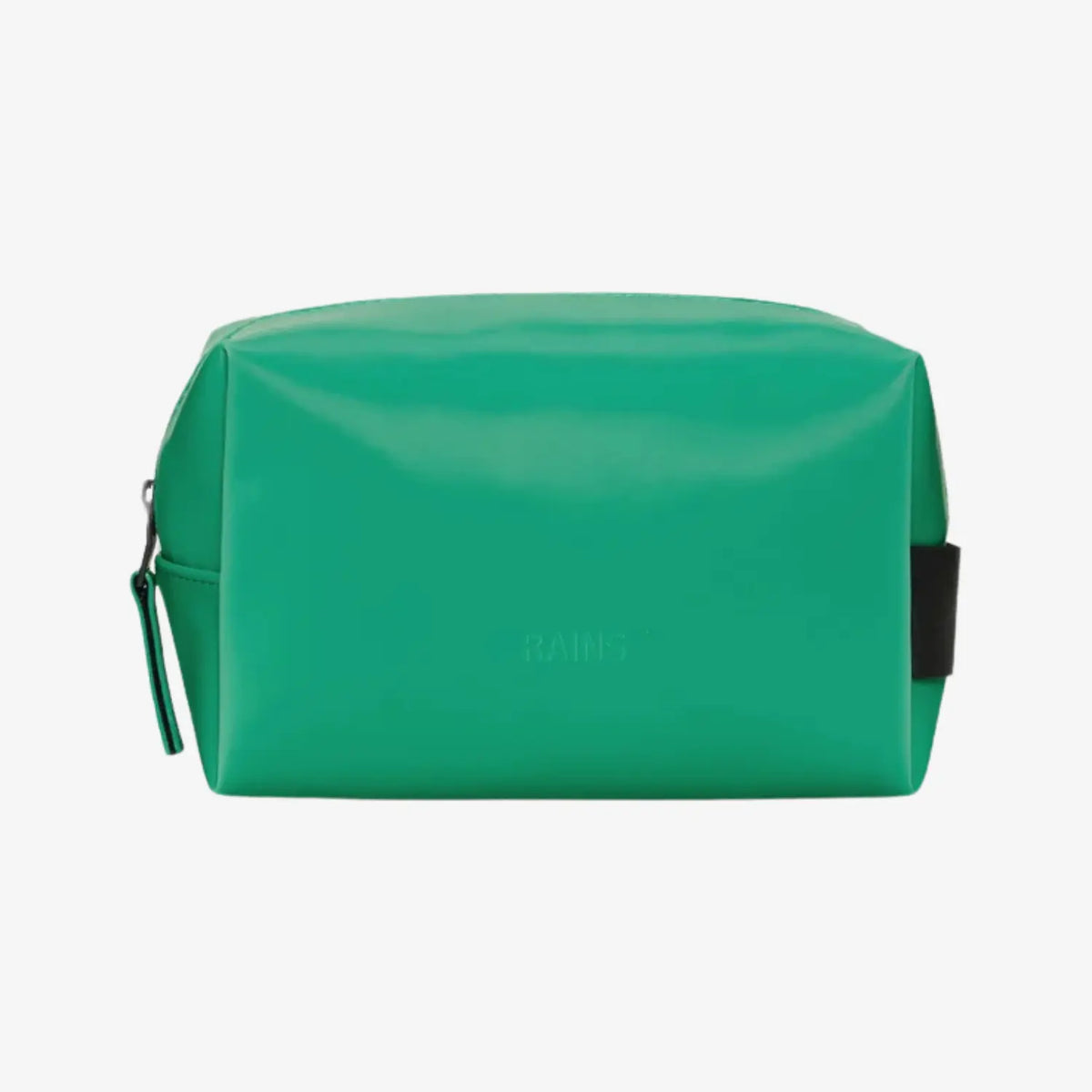 Wash Bag Small Element vert émeraude vif, zip périphérique assorti et patte de préhension noire